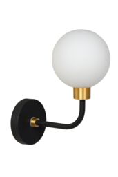 Lucide 'BEREND' Dimmable Stylish Modern Decorative Bathroom Wall Light 1xG9 in Black - thumbnail 2