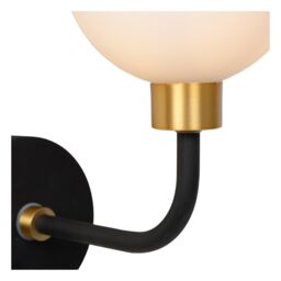 Lucide 'BEREND' Dimmable Stylish Modern Decorative Bathroom Wall Light 1xG9 in Black - thumbnail 6