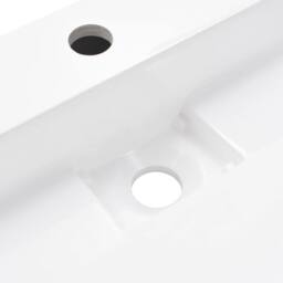 Berkfield Home Chic Wash Basin 100x46x11 cm Mineral Cast/Marble Cast White - Size: 100 x 46 x 11 cm - thumbnail 7