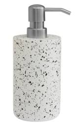 Orsina Gozo Soap Dispenser, Textured Concrete in White - thumbnail 1