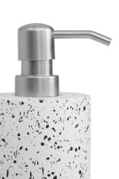 Orsina Gozo Soap Dispenser, Textured Concrete in White - thumbnail 4