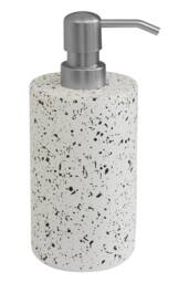 Orsina Gozo Soap Dispenser, Textured Concrete in White - thumbnail 2