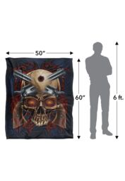 JQ Licensing Ba-Jp Skull & Pistols Silky Touch Super Soft Throw Blanket 152 X 127 cm in White - thumbnail 5