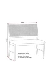 Seconique Ellis Dining Bench in Light Oak - thumbnail 6
