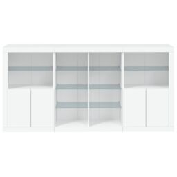 Berkfield Home Sideboard with LED Lights White 202x37x100 cm - Size: 202 x 37 x 100 cm - thumbnail 6