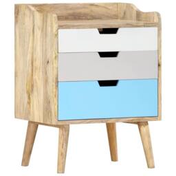 Berkfield Home Beautiful Bedside Cabinet 47x35x63 cm Solid Mango Wood - Size: 47 x 35 x 63 cm - thumbnail 2