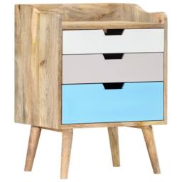 Berkfield Home Beautiful Bedside Cabinet 47x35x63 cm Solid Mango Wood - Size: 47 x 35 x 63 cm - thumbnail 7