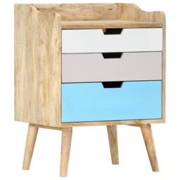 Berkfield Home Beautiful Bedside Cabinet 47x35x63 cm Solid Mango Wood - Size: 47 x 35 x 63 cm - thumbnail 9