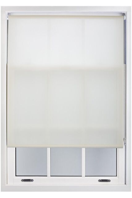 Furnished Cream Daylight Roller Blinds - Trimmable Window Shade - Size: 190 cm width x 210 cm drop - image 1