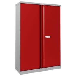 Phoenix Safe Company Steel Storage Cupboard Grey & Red with Electronic Lock, SCL1491GRE - Size: 140 cm x 100 cm