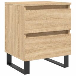 Berkfield Home Bedside Cabinet Sonoma Oak 40x35x50 cm Engineered Wood in Brown - Size: 40 x 35 x 50 cm - thumbnail 2