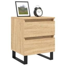 Berkfield Home Bedside Cabinet Sonoma Oak 40x35x50 cm Engineered Wood in Brown - Size: 40 x 35 x 50 cm - thumbnail 3