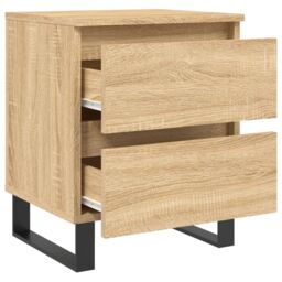 Berkfield Home Bedside Cabinet Sonoma Oak 40x35x50 cm Engineered Wood in Brown - Size: 40 x 35 x 50 cm - thumbnail 6