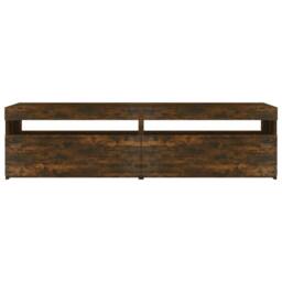 Berkfield Home TV Cabinet with LED Lights 2 pcs Smoked Oak 75x35x40 cm in Brown - Size: 75 x 35 x 40 cm - thumbnail 7