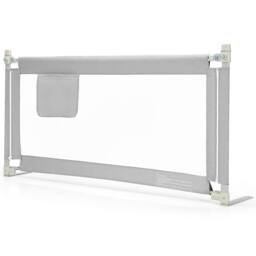 Costway 145cm Long Toddlers Bed Rail Height Adjustable Baby Safety Guardrail in Grey - thumbnail 7