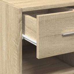 Berkfield Home Sideboard Sonoma Oak 45x42.5x93 cm Engineered Wood in Light Tan - thumbnail 8
