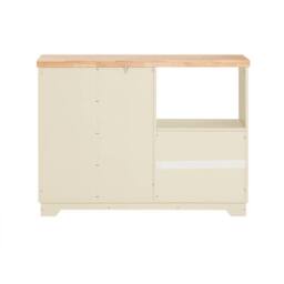 SoBuy Modern Kitchen Sideboard - Glass Doors & Wine Rack in Cream - thumbnail 5