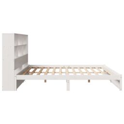 Berkfield Home Bookcase Bed without Mattress White 180x200cm Super King Solid Wood Pine - thumbnail 5