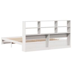 Berkfield Home Bookcase Bed without Mattress White 180x200cm Super King Solid Wood Pine - thumbnail 6
