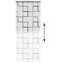 Berkfield Home Shower Roller Blind with Cassette 100x240 cm Fabric Width 96 cm in Black - thumbnail 5
