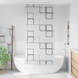 Berkfield Home Shower Roller Blind with Cassette 100x240 cm Fabric Width 96 cm in Black - thumbnail 2