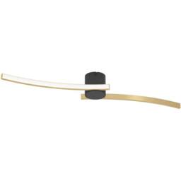 Loops Stylish Modern Black & Brushed Brass Ceiling Light for Indoor Spaces - thumbnail 4