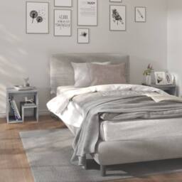 Berkfield Home Premium Bed Cabinets 2 pcs Grey Sonoma 40x30x40 cm Engineered Wood - Size: 40 x 30 x 40 cm - thumbnail 6