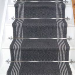 runrug Stair Runner Carpet - Durable, Non-Slip, 5.4mm - 'Natura' in Grey - Size: 80 cm x 660 cm - thumbnail 1