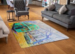 Benjamin Tate Design London Bus Green Rear Rug in Natural - Size: Large - thumbnail 2