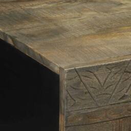 Berkfield Home Coffee Table Light Grey 100x54x40 cm Solid Wood Mango - Size: 100 x 54 x 40 cm - thumbnail 6