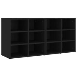Berkfield Home Shoe Cabinets 2 pcs Black 52.5x30x50 cm - thumbnail 2