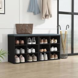 Berkfield Home Shoe Cabinets 2 pcs Black 52.5x30x50 cm - thumbnail 3