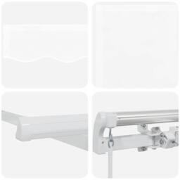 Berkfield Home Manual Retractable Awning White 400x300 cm - thumbnail 8