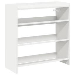 Berkfield Home Shoe Rack White 60x25x62 cm Engineered Wood - Size: 60 x 25 x 62 cm - thumbnail 1