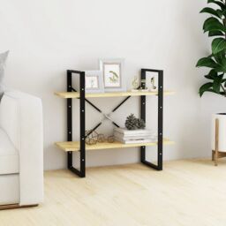 Berkfield Home 2-Tier Book Cabinet 80x30x70 cm Solid Pine Wood in Brown - Size: 80 x 30 x 70 cm - thumbnail 1