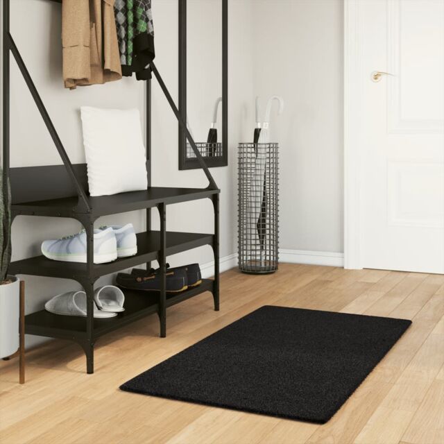 Berkfield Home Rug HUARTE Short Pile Soft & Washable Black 60x110 cm - Size: Medium - image 1