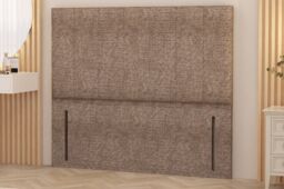 "Somnior Austin Tweed Fabric 54"" Floor Standing Upholstered Divan Headboard in Brown - Size: Super King" - thumbnail 1