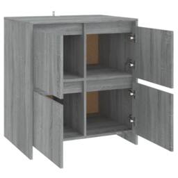 Berkfield Home Sideboard Grey Sonoma 70x41x75 cm Engineered Wood - Size: 70 x 41 x 75 cm - thumbnail 5