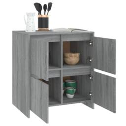 Berkfield Home Sideboard Grey Sonoma 70x41x75 cm Engineered Wood - Size: 70 x 41 x 75 cm - thumbnail 6