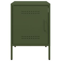 Berkfield Home Bedside Cabinets 2 pcs Olive Green 36x39x50.5 cm Steel - thumbnail 6