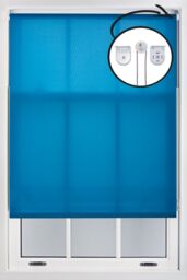 Furnished Teal Daylight Roller Blinds with Metal Fittings - Trimmable Window Shade - Size: 100 cm width x 210 cm drop - thumbnail 1