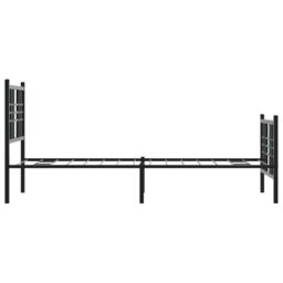 Berkfield Home Metal Bed Frame without Mattress with Footboard Black 75x190cm - Size: 75x190 cm - thumbnail 5