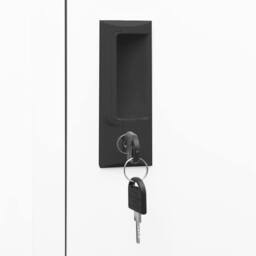 Berkfield Home Locker Cabinet White 38x40x180 cm Steel - Size: 38 x 40 x 180 cm - thumbnail 7