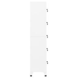 Berkfield Home Locker Cabinet White 38x40x180 cm Steel - Size: 38 x 40 x 180 cm - thumbnail 4