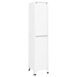 Berkfield Home Locker Cabinet White 38x40x180 cm Steel - Size: 38 x 40 x 180 cm - thumbnail 5