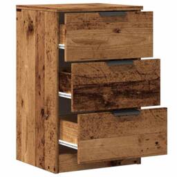 Berkfield Home Bedside Cabinets 2 pcs Old Wood 40x36x65 cm Engineered Wood in Brown - Size: 40 x 36 x 65 cm - thumbnail 8