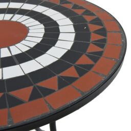 Berkfield Home Mosaic Bistro Table Terracotta & White √ò50x70 cm Ceramic in Orange - Size: 50x70 cm - thumbnail 7