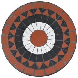 Berkfield Home Mosaic Bistro Table Terracotta & White √ò50x70 cm Ceramic in Orange - Size: 50x70 cm - thumbnail 6