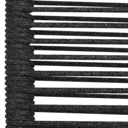 Berkfield Home 5 Piece Garden Dining Set Black Cotton Rope & Steel - thumbnail 6