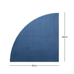 Nicoman Reversible Dual-Colour PVC Anti Slip Corner Shower Mat Bath Mat - Quadrant 60x60cm in Blue - Size: 60x60 cm - thumbnail 3